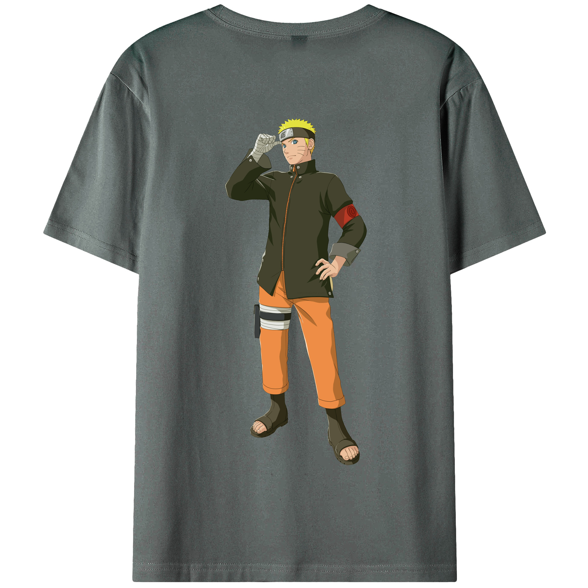（画像用） NARUTO -ナルト- うずまき ナルト Uzumaki Naruto 綿100％半袖Tシャツ（背面プリント）